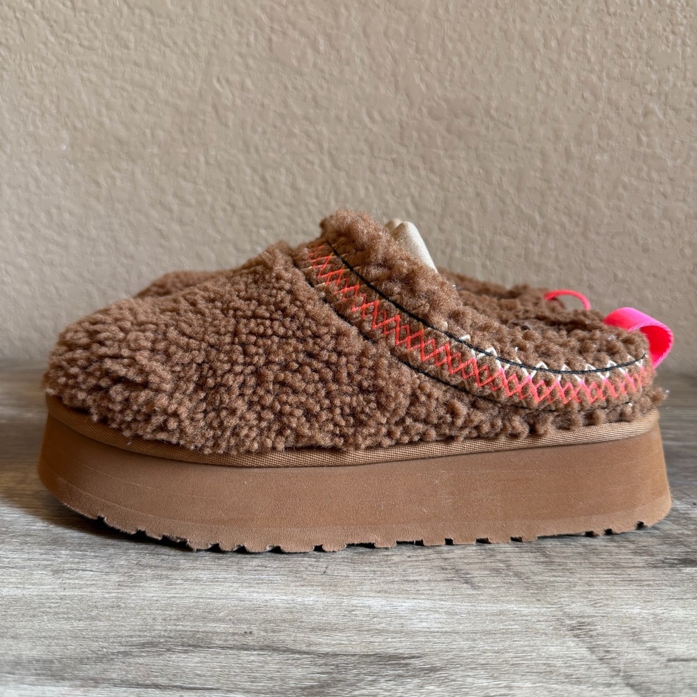 UGG Tazz Braid Platform Slippers Women’s Size 7 Hardwood Color - Picture 3 of 16